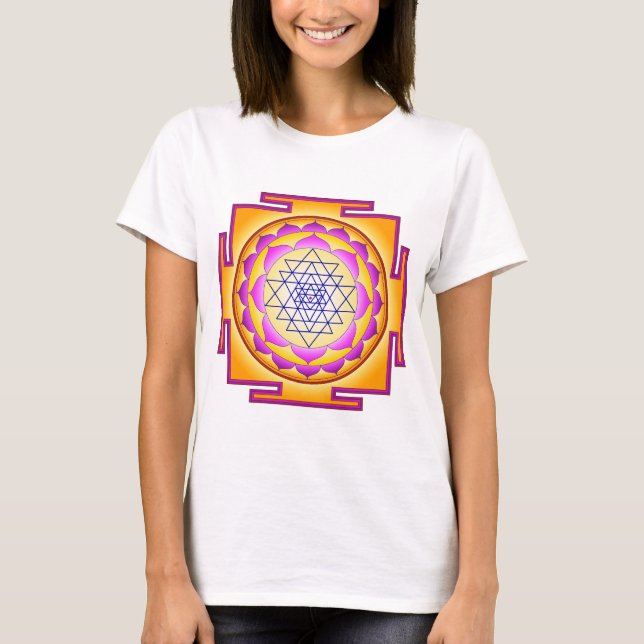 Sri Chakra Goddess Shri Lalitha Tripura Sundari T-Shirt (Front)