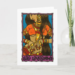 Sri Lakshmi Greeting Card