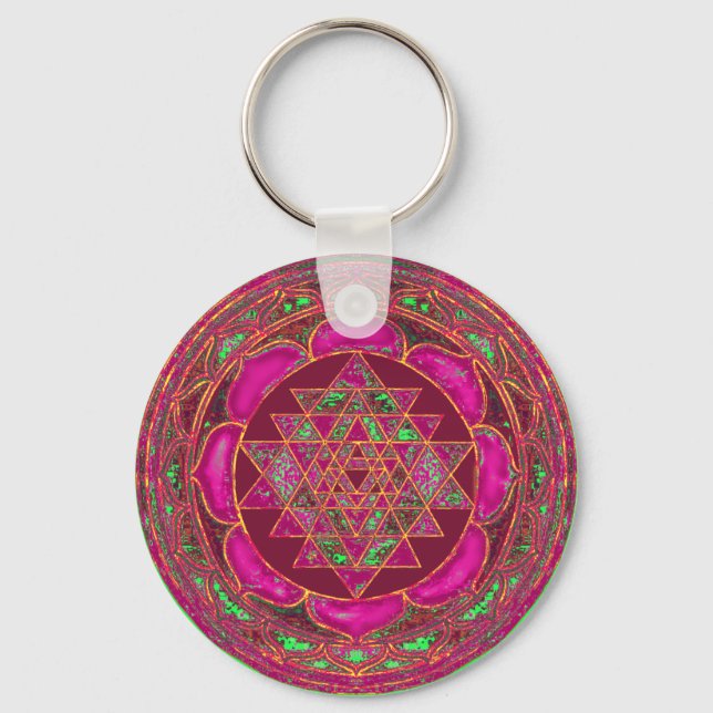 Sri Lakshmi Yantra Mandala key chain (Front)