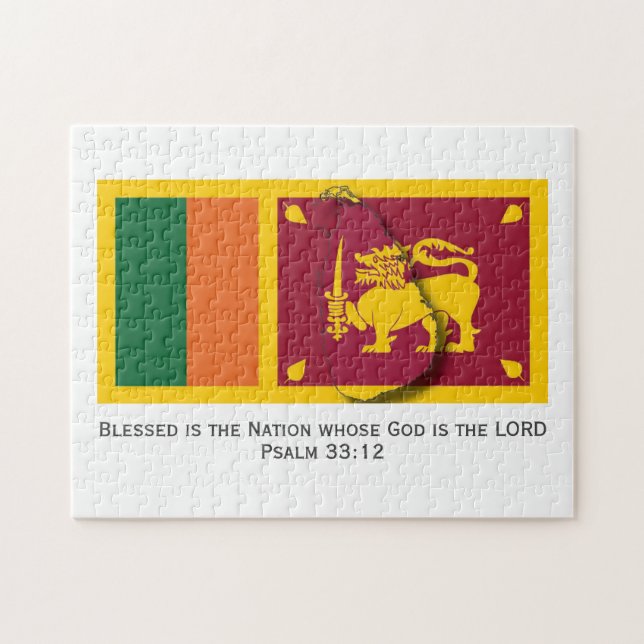 SRI LANKA | Blessed Nation | SRI LANKAN FLAG Jigsaw Puzzle (Horizontal)