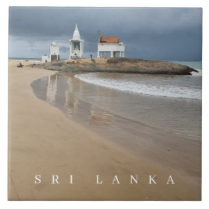 Sri Lanka Buddhist temple view ceramic tile