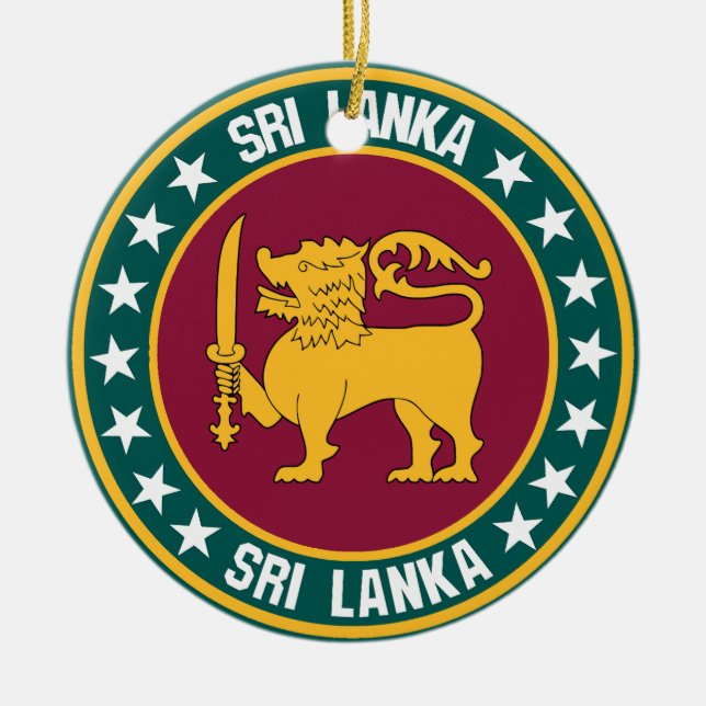 Sri Lanka                                          Ceramic Tree Decoration (Front)
