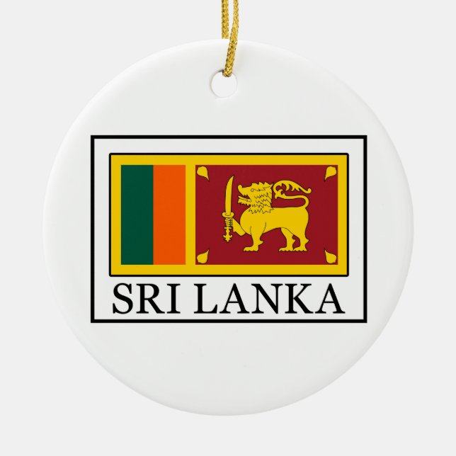 Sri Lanka Ceramic Tree Decoration (Front)