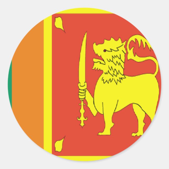 sri lanka classic round sticker (Front)