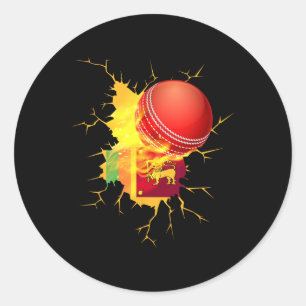 Sri Lanka Cricket T Shirt Gift Classic Round Sticker