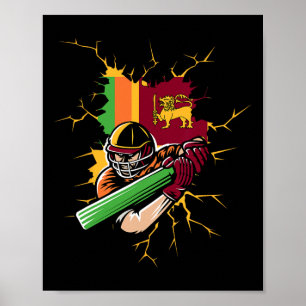 Sri Lanka Cricket T Shirt Jersey Kit Gift Lankan F Poster