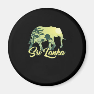 Sri Lanka Elephant Nature Lover Traveller Gift Magnet