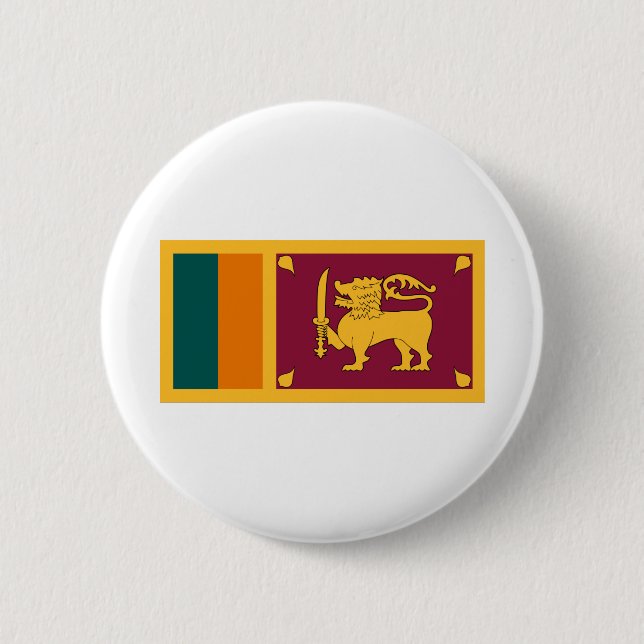 Sri Lanka Flag 6 Cm Round Badge (Front)