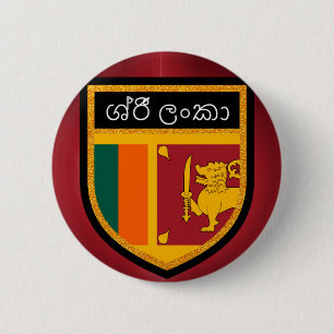 Sri Lanka Flag 6 Cm Round Badge