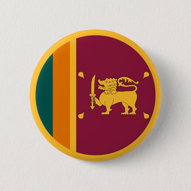 Sri Lanka Flag 6 Cm Round Badge (Front)