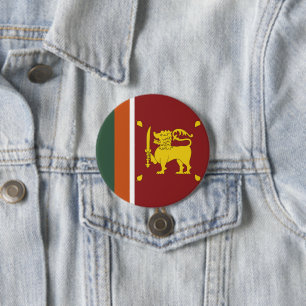 Sri Lanka flag 7.5 Cm Round Badge