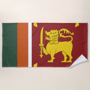 Sri Lanka flag Beach Towel