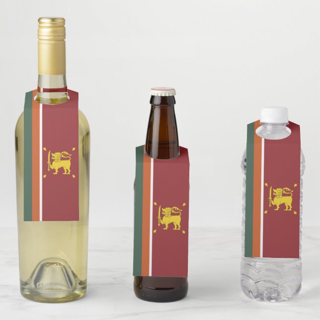 Sri Lanka flag Bottle Tag (In Situ)