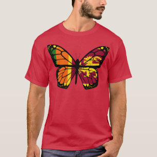 Sri Lanka Flag Butterfly T-Shirt