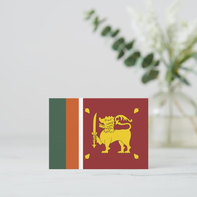 Sri Lanka flag Card (Standing Front)