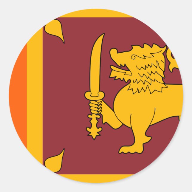 Sri Lanka Flag Classic Round Sticker (Front)