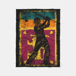 Sri Lanka Flag Cricket Jersey Fan Player Coach Fleece Blanket