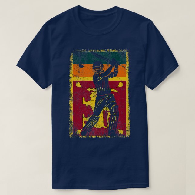 Sri Lanka Flag Cricket Jersey Fan Player Coach   T-Shirt (Design Front)