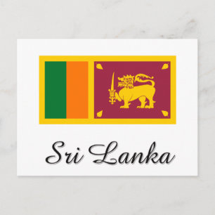Sri Lanka Flag Design Postcard