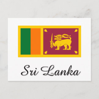 Sri Lanka Flag Design Postcard