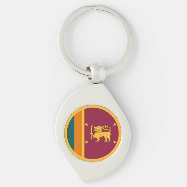 Sri Lanka Flag Key Ring (Front)