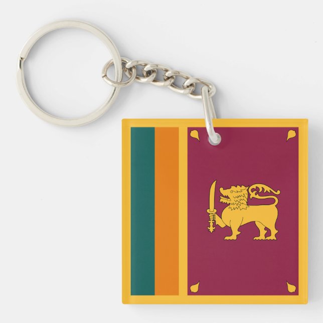Sri Lanka Flag Key Ring (Front)
