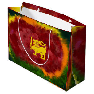 Sri Lanka Flag Lion design for Sri Lankans Large Gift Bag