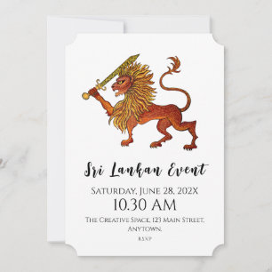 Sri Lanka Flag Lion Flat Card