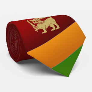 Sri Lanka Flag Lion Tie