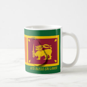 SRI LANKA FLAG MAP Scripture Customised GREEN Coffee Mug