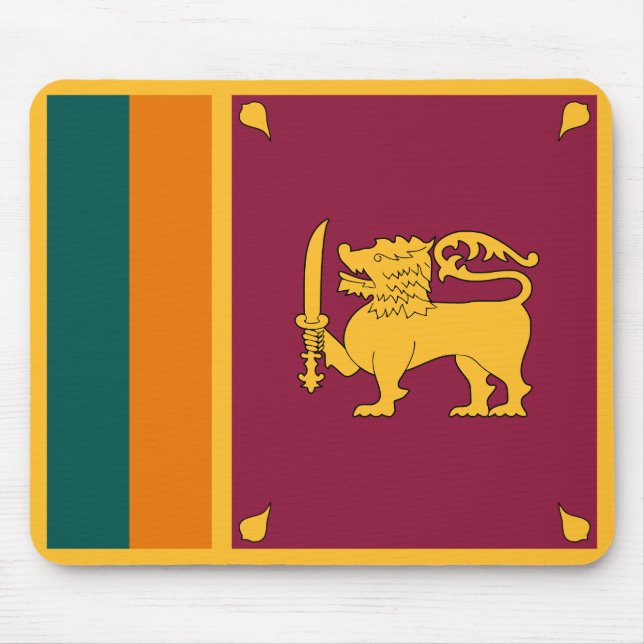 Sri Lanka Flag Mouse Mat (Front)