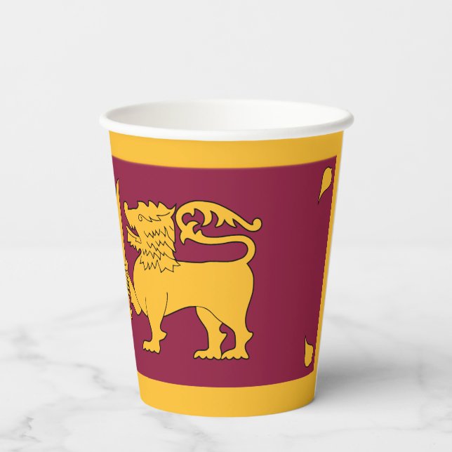 Sri Lanka Flag Paper Cups (Back)