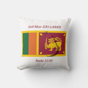 SRI LANKA FLAG Patriotic Scripture Custom Cushion