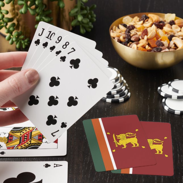 Sri Lanka flag Playing Cards (In Situ)