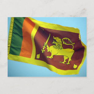 sri lanka flag postcard