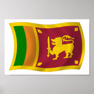 Sri Lanka Flag Poster Print