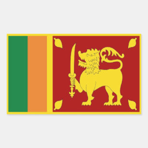 Sri Lanka Flag Rectangular Sticker