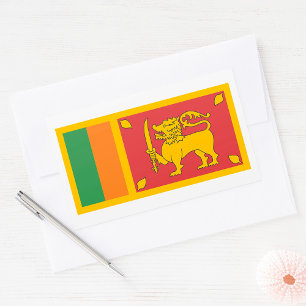 Sri Lanka Flag Rectangular Sticker