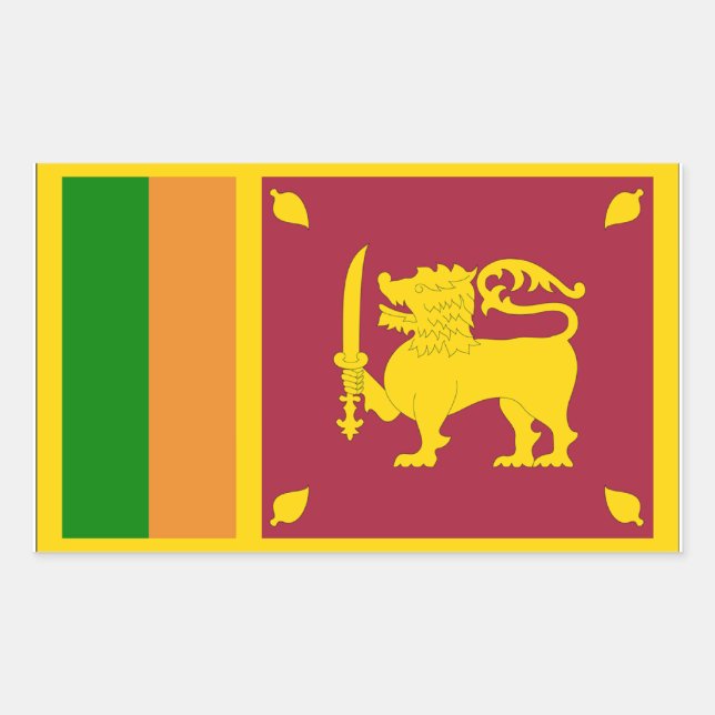 Sri Lanka Flag Rectangular Sticker (Front)