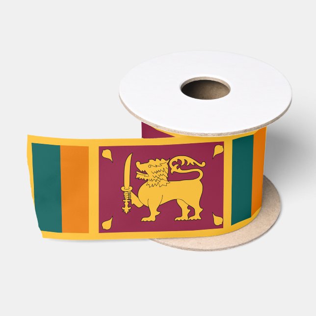 Sri Lanka Flag Satin Ribbon (Spool)