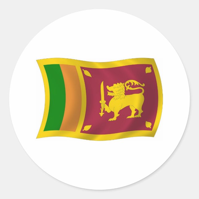 Sri Lanka Flag Sticker (Front)
