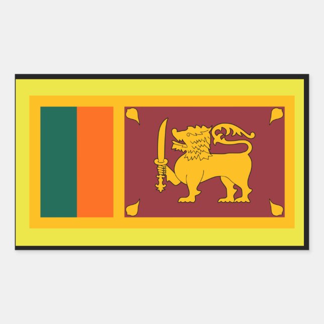 Sri Lanka Flag Sticker (Front)