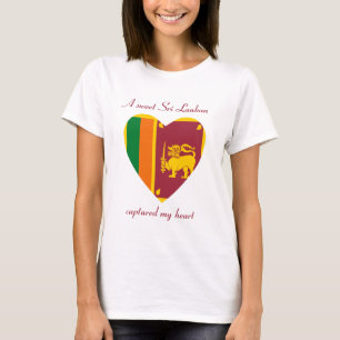 Sri Lanka Flag Sweetheart T-Shirt