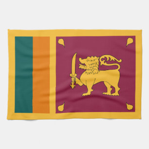 Sri Lanka Flag Tea Towel