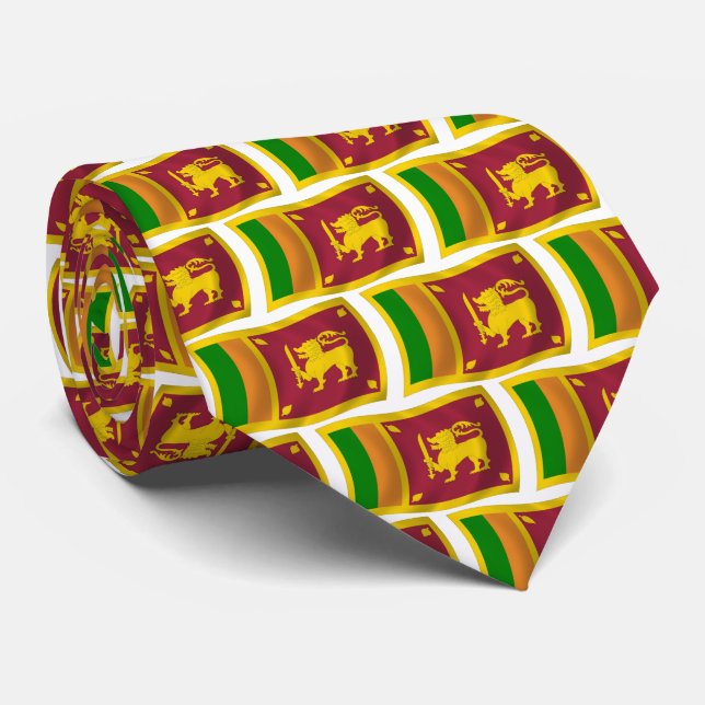 Sri Lanka Flag Tie (Rolled)