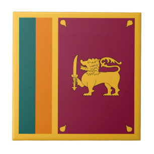 Sri Lanka Flag Tile