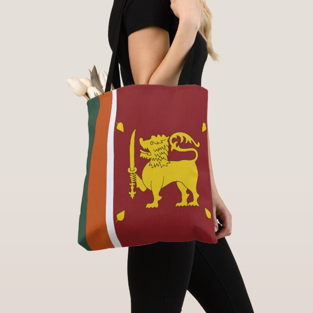 Sri Lanka flag Tote Bag (Close Up)