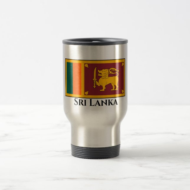 Sri Lanka Flag Travel Mug (Center)