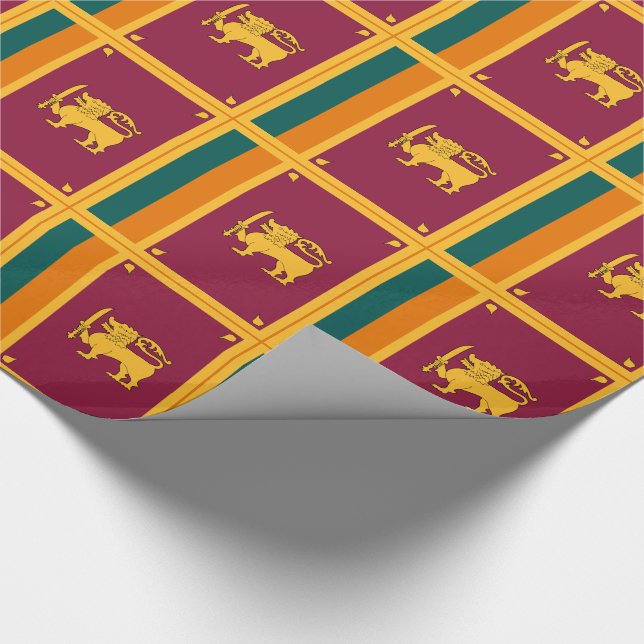 Sri Lanka Flag Wrapping Paper (Corner)