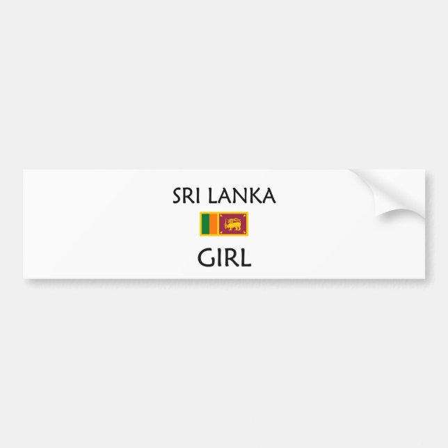 SRI LANKA GIRL BUMPER STICKER (Front)